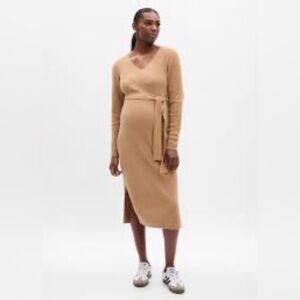 Maternity CashSoft Belted Midi Sweater Dress
